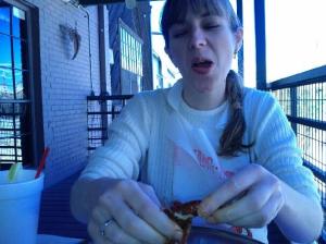 Eating crawfish. What about the heads?